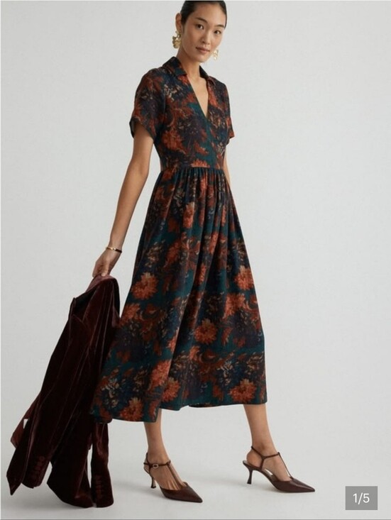 Tuckernuck Dresses & Skirts - TUCKERNUCK Women's Green Persimmon Floral Jacquard Adelaide Dress. Sz XL
